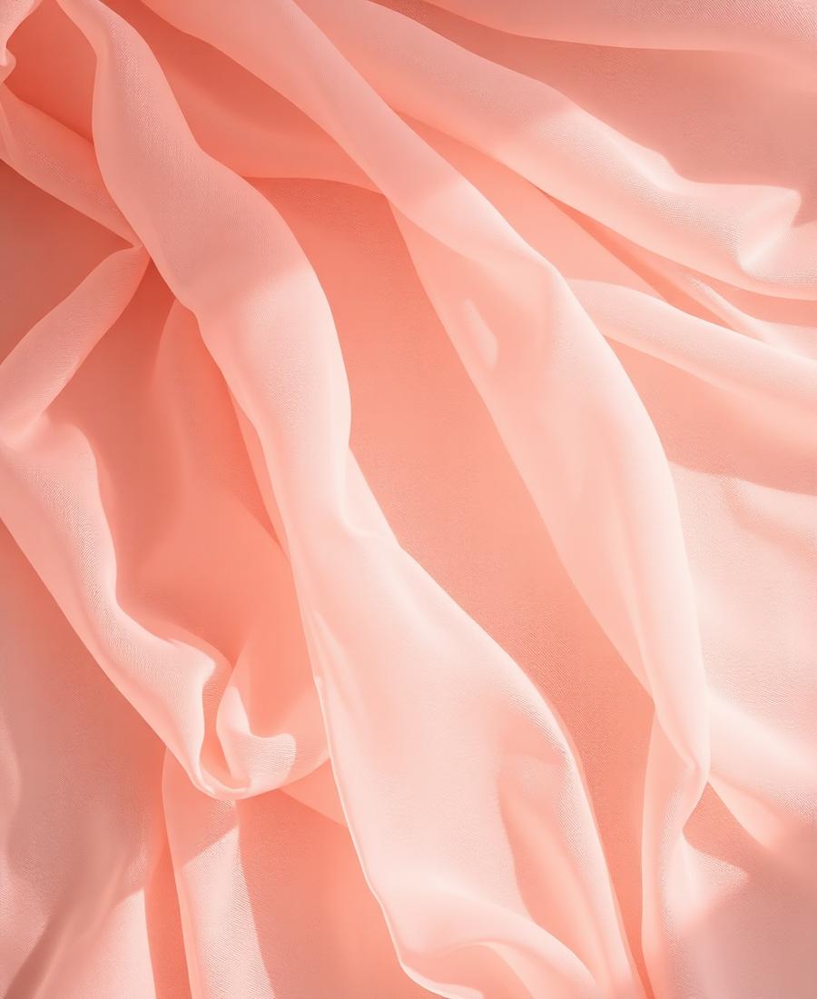 Sheer blush chiffon fabric in airy translucent layers, chiffon fabric Dubai