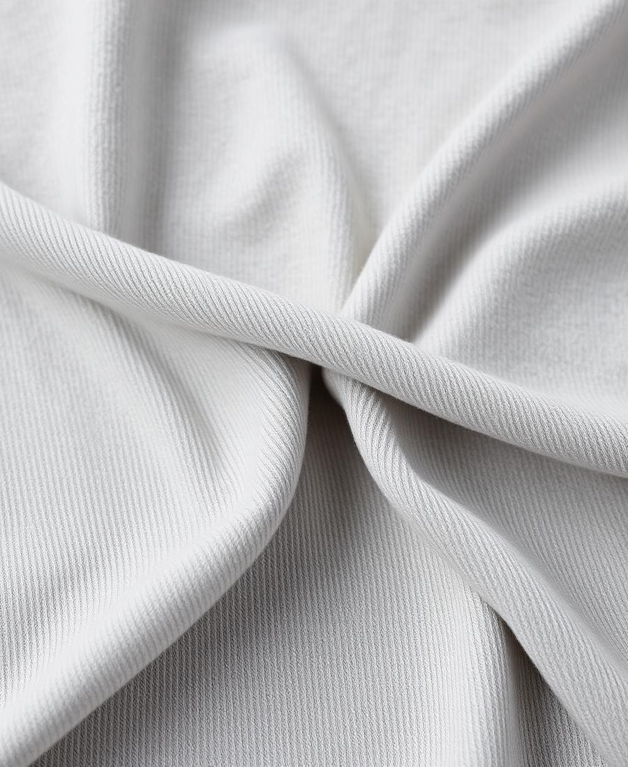 Soft grey jersey knit fabric with fine ribbing, jersey fabric Dubai
