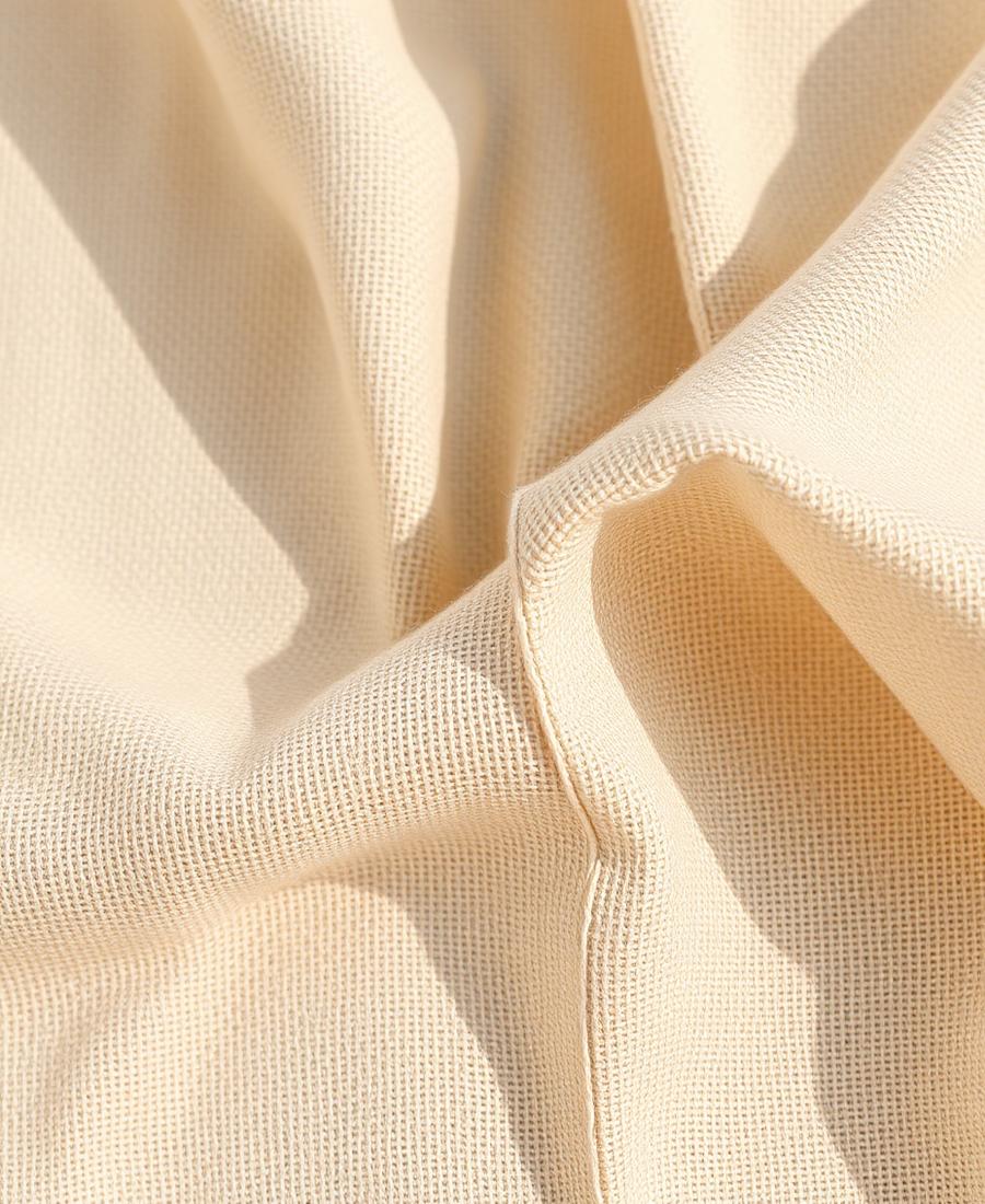 Natural beige linen fabric with visible slub weave, luxury linen fabric Dubai