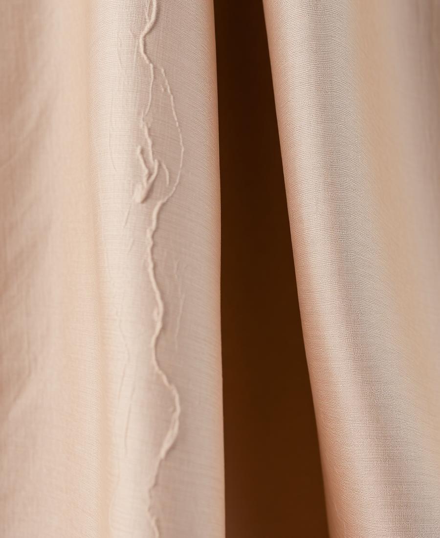 Neutral raw silk dupioni fabric with irregular slub texture, raw silk Dubai