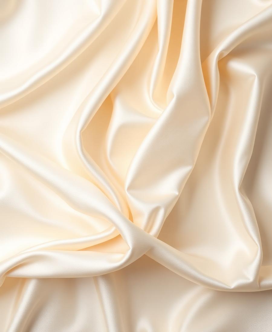 Ivory pure silk fabric with lustrous folds, luxury silk fabric Dubai